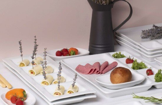 Porland Правоъгълно плато порцелан 36 см "Gastronomy Presentation" - Porlan