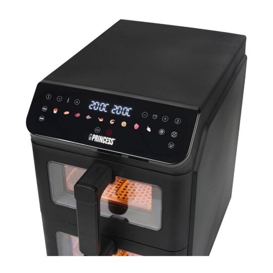 Princess Двоен фритюрник с горещ въздух 5.6+5.6 л 3000 W черен -
