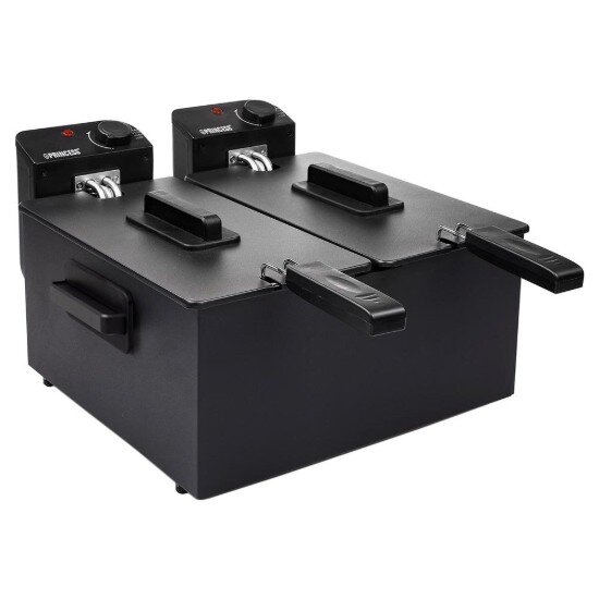 Princess Фритюрник с 2 отделения 6 л 2 x 1800 W черен цвят -