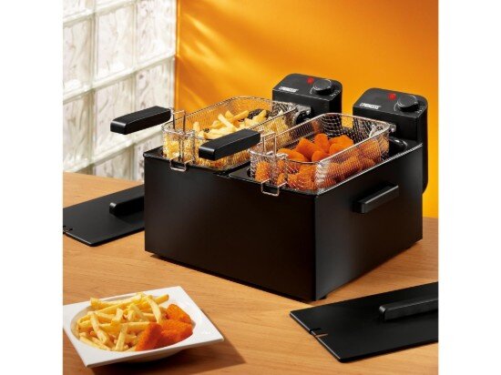 Princess Фритюрник с 2 отделения 6 л 2 x 1800 W черен цвят -