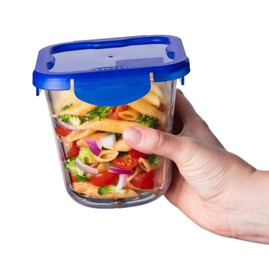 pyrex Дълбок квадратен контейнер за храна с херметически затворен капак т