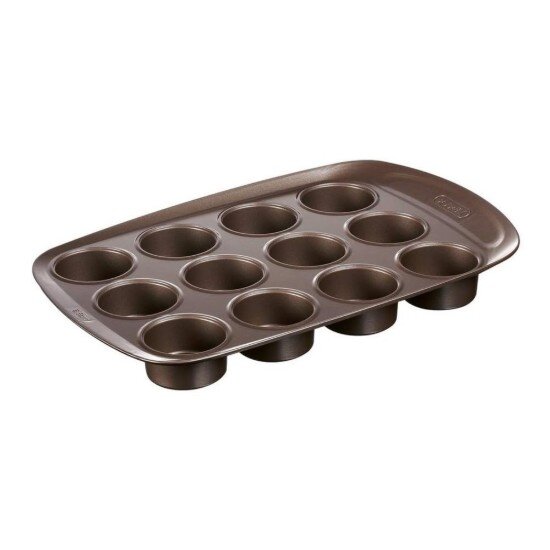 pyrex Форма за мъфини с 12 отделения въглеродна стомана 38x25.5 см -