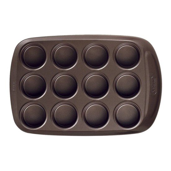 pyrex Форма за мъфини с 12 отделения въглеродна стомана 38x25.5 см -