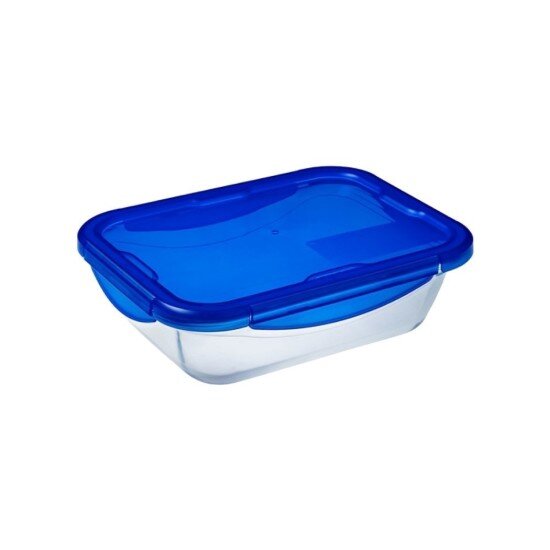 pyrex Комплект от 2 правоъгълни контейнера за храна с херметически капак т
