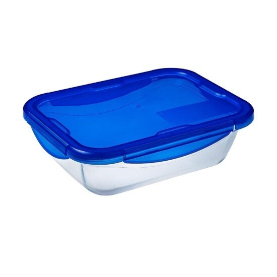 pyrex Комплект от 2 правоъгълни контейнера за храна с херметически капак т