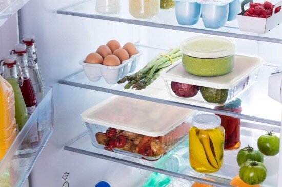 pyrex Комплект от 2 правоъгълни контейнера за храна с капаци изработени от