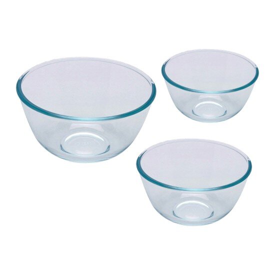 pyrex Комплект от 3 купички изработени от термоустойчиво стъкло -