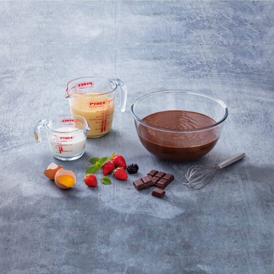 pyrex Комплект от 3 купички изработени от термоустойчиво стъкло -