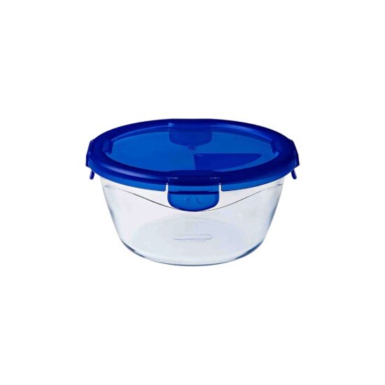 pyrex Кръгъл контейнер за храна с херметически затворен капак топлоустойчи