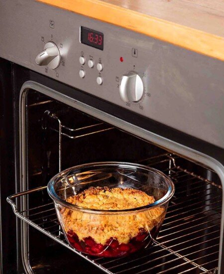 pyrex Кръгъл контейнер за храна с херметически затворен капак топлоустойчи