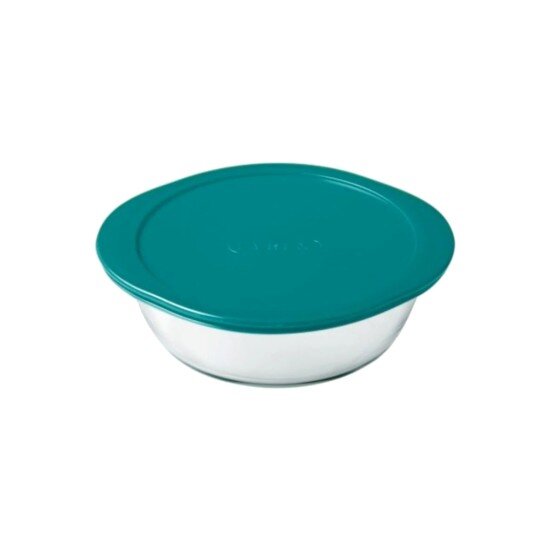 pyrex Кръгъл контейнер за храна с капак термоустойчиво стъкло 23 см / 23