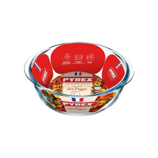 pyrex Кръгла чиния за 7-литров фритюрник с горещ въздух термоустойчиво стък