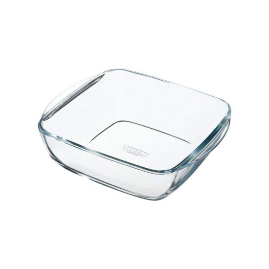 pyrex Квадратен контейнер за храна с капак топлоустойчиво стъкло 25x22cm/