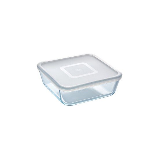 pyrex Квадратна кутия за храна изработена от термоустойчиво стъкло 2 л с