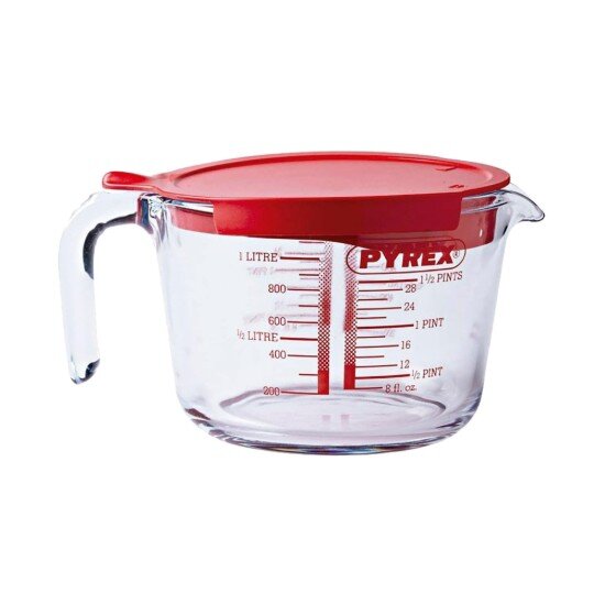 pyrex Мерителна чаша с капак термоустойчиво стъкло 1000 мл -