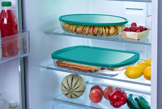 pyrex Овална кутия за храна с капак термоустойчиво стъкло 35x24см/3.1л B