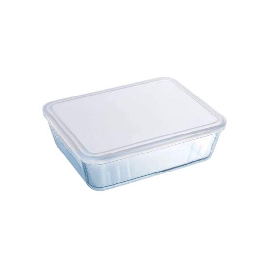 pyrex Правоъгълен контейнер за съхранение на храна изработен от стъкло с п