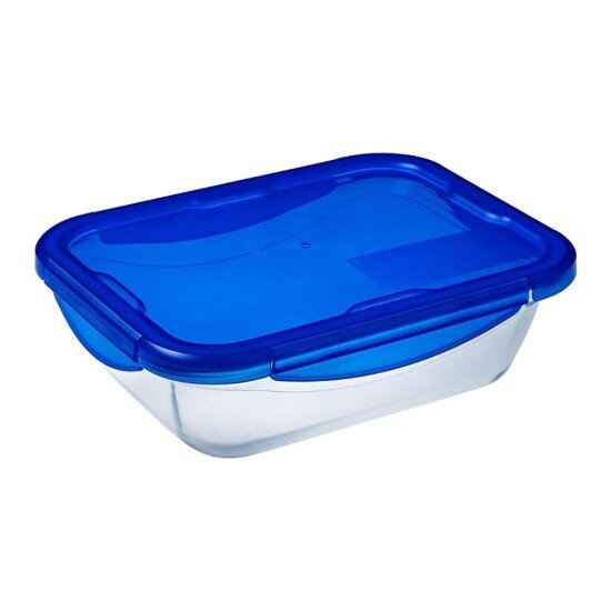 pyrex Правоъгълен стъклен контейнер за храна с херметически затворен капак
