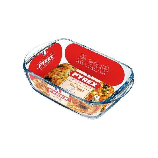 pyrex Правоъгълна тава за фритюрник с горещ въздух 6.5L термоустойчиво стък