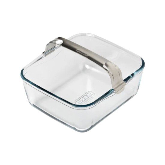 pyrex Съд за фритюрник с горещ въздух с подвижна дръжка термоустойчиво стъ
