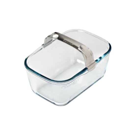 pyrex Съд за фритюрник с горещ въздух с подвижна дръжка термоустойчиво стъ