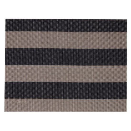 Saleen Подложка за маса "Stripes" 42 x 32 см винил бежов/черен -