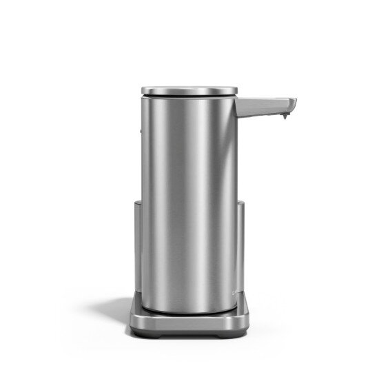 SimpleHuman Дозатор за сапун със сензор и държач за гъба 414 мл неръждаема стома
