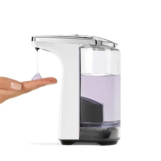 SimpleHuman Дозатор за течен сапун със сензор 237 ml бял -