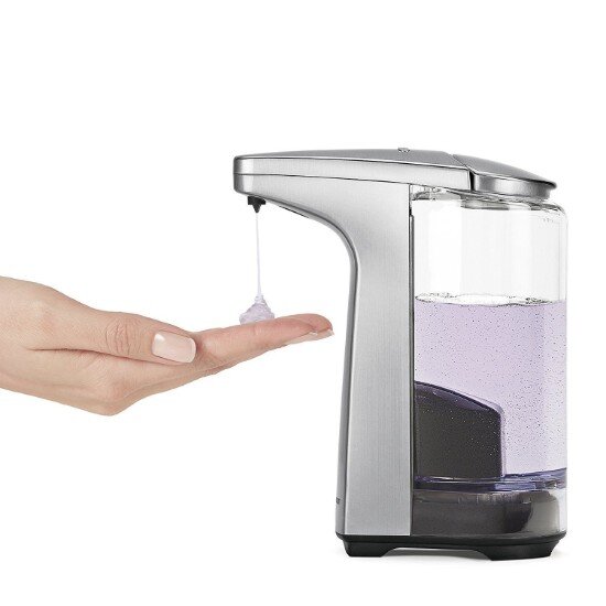 SimpleHuman Дозатор за течен сапун със сензор 237 ml Silver -