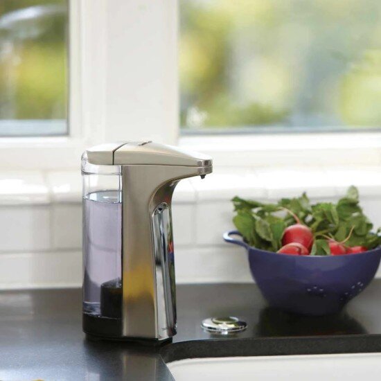 SimpleHuman Дозатор за течен сапун със сензор 237 ml Silver -