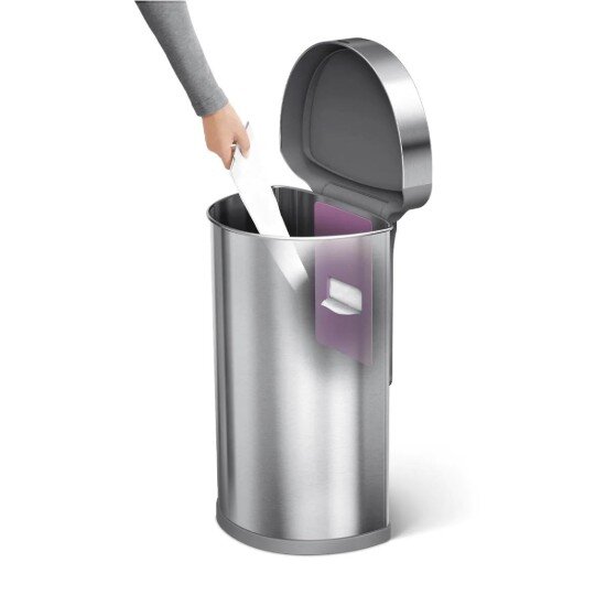 SimpleHuman Кофа за боклук със сензор полукръгла 45 L неръждаема стомана - simp