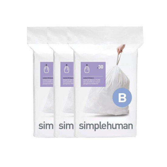 SimpleHuman Комплект чували за боклук код B 6 L/ 90 броя пластмаса - simplehuma