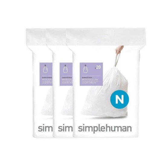 SimpleHuman Комплект торби за боклук код N 45-50 л/ 60 бр. пластмасови - simple