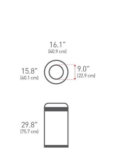 SimpleHuman Кошче за боклук 60 L неръждаема стомана -