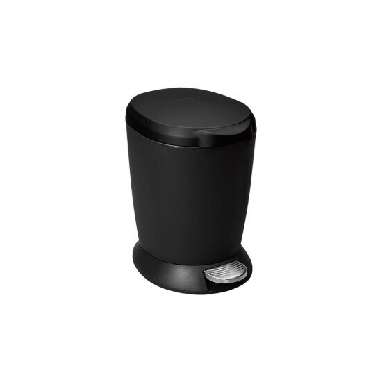 SimpleHuman Кошче за боклук кръгло с педал 6 л пластмасово черно - simplehuma