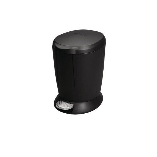 SimpleHuman Кошче за боклук кръгло с педал 6 л пластмасово черно - simplehuma