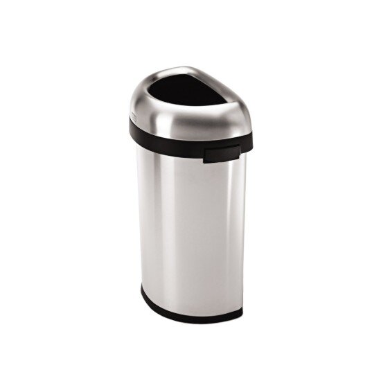 SimpleHuman Кошче за боклук полукръгло 60 L неръждаема стомана -