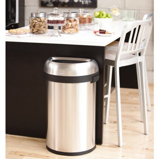 SimpleHuman Кошче за боклук полукръгло 60 L неръждаема стомана -