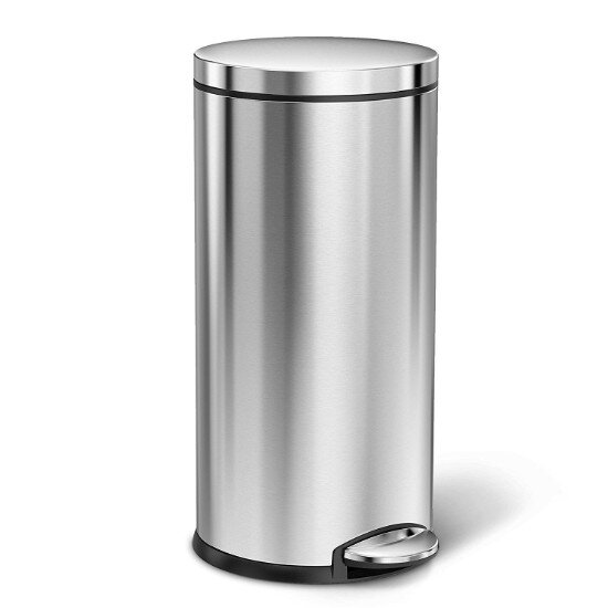 SimpleHuman Кошче за боклук с педал 30 л неръждаема стомана -