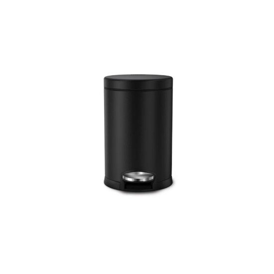 SimpleHuman Кошче за боклук с педал 4.5 L неръждаема стомана Matte Black - simp