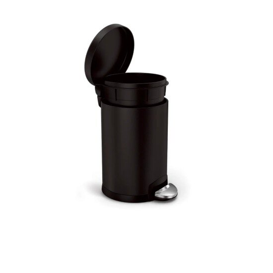 SimpleHuman Кошче за боклук с педал 4.5 L неръждаема стомана Matte Black - simp
