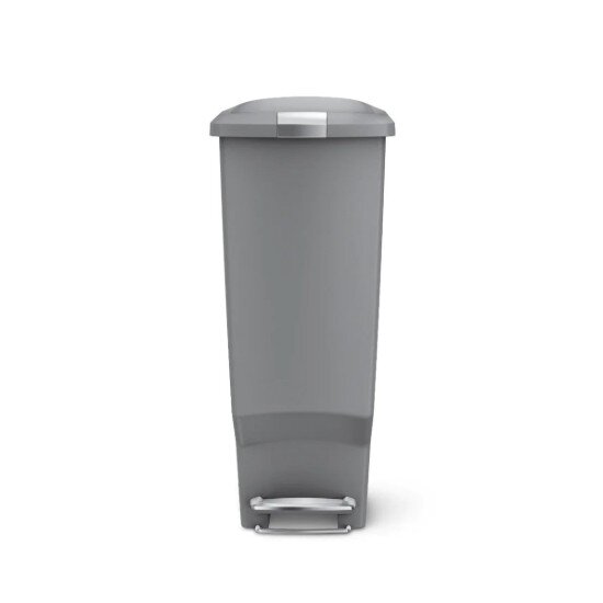 SimpleHuman Кошче за боклук с педал 40 л пластмасово сиво -