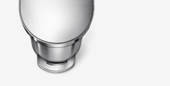 SimpleHuman Кошче за боклук с педал 45 L Stainless Steel -