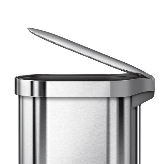 SimpleHuman Кошче за боклук с педал 45 L Stainless Steel -