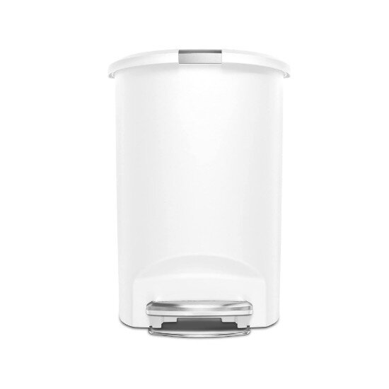 SimpleHuman Кошче за боклук с педал 50 L полукръгло Бяло -