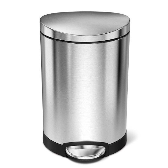 SimpleHuman Кошче за боклук с педал 6 L неръждаема стомана -
