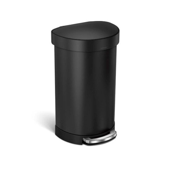 SimpleHuman Кошче за боклук с педал полукръгло 45 л неръждаема стомана Matte B