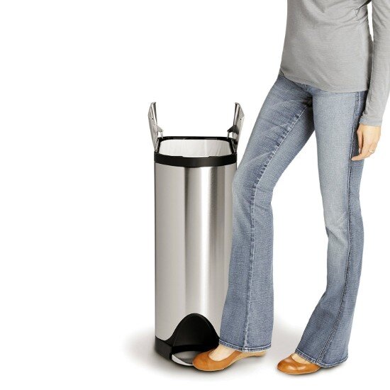 SimpleHuman Кошче за боклук с педали 30 L неръждаема стомана -