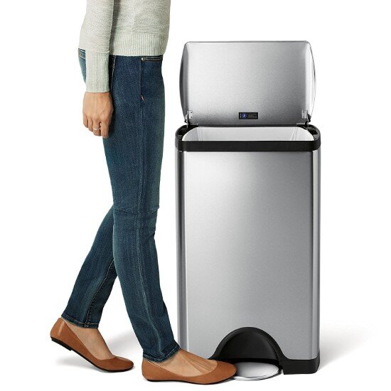 SimpleHuman Кошче за боклук с педали 38 L неръждаема стомана -