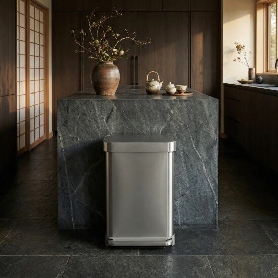 SimpleHuman Кошче за боклук с педали 45 L неръждаема стомана -